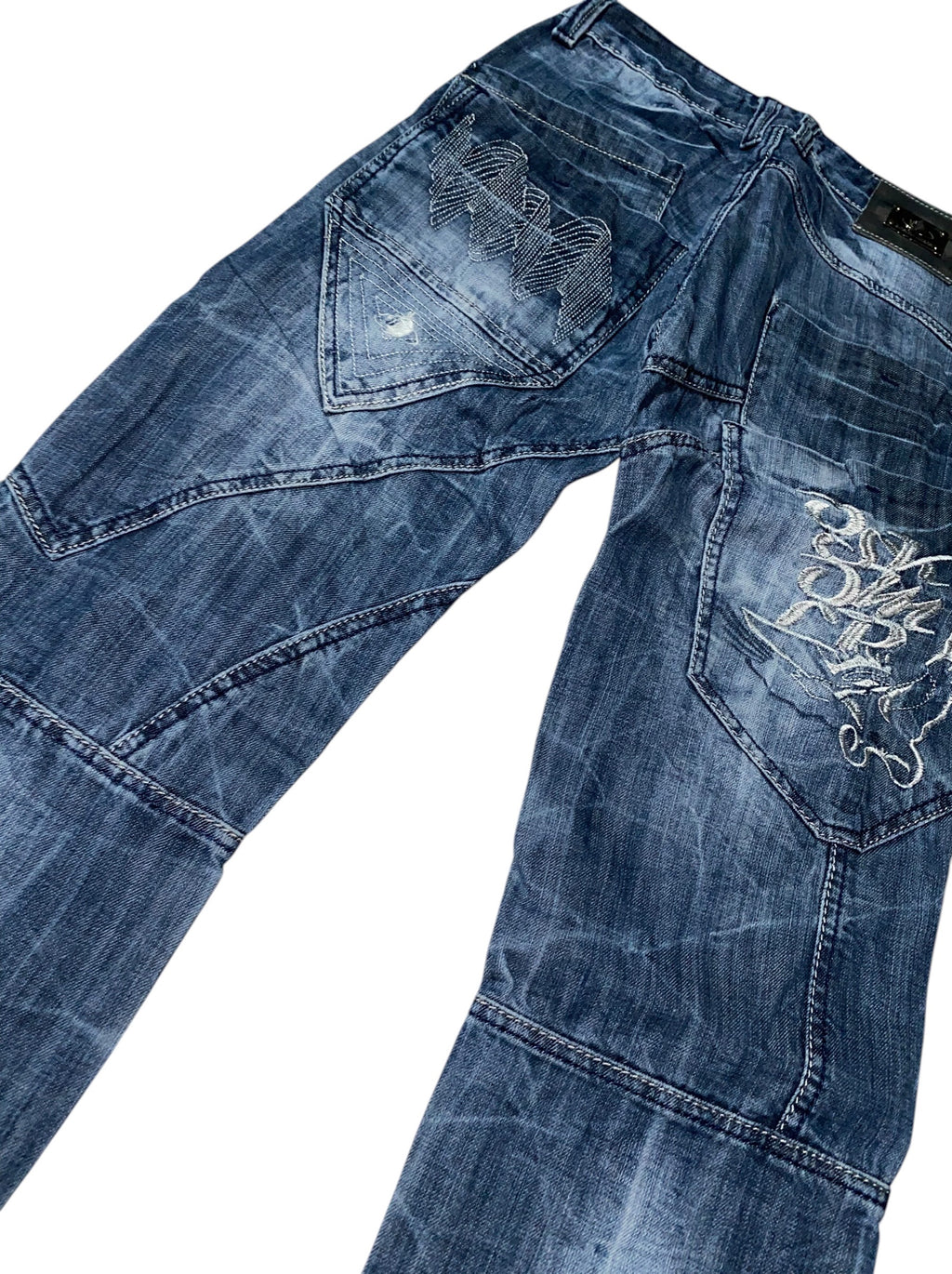 Kosmo & Lupo 2010s Tribal y2k Slim Fit Jeans *30*
