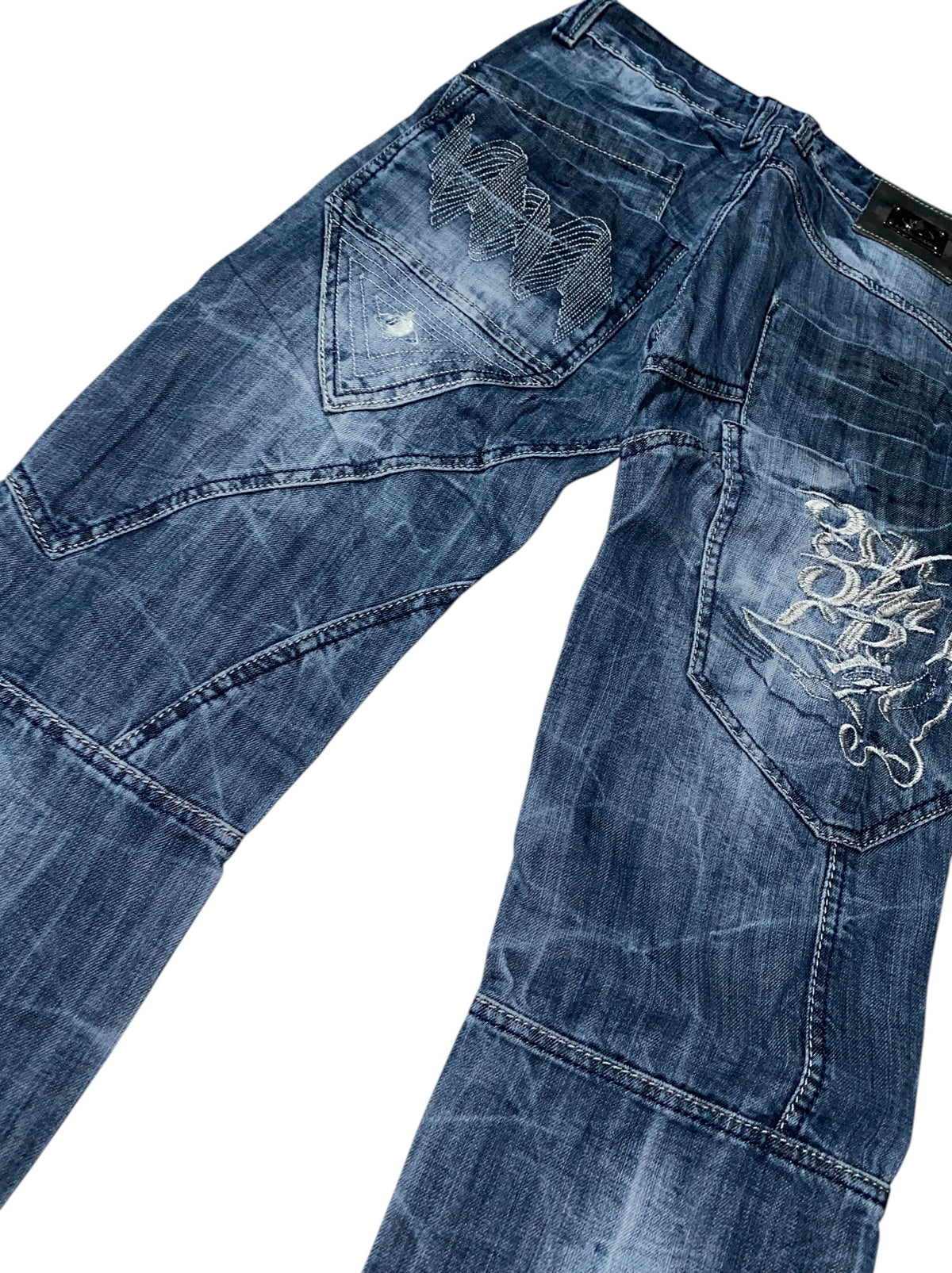Kosmo & Lupo 2010s Tribal y2k Slim Fit Jeans *30*