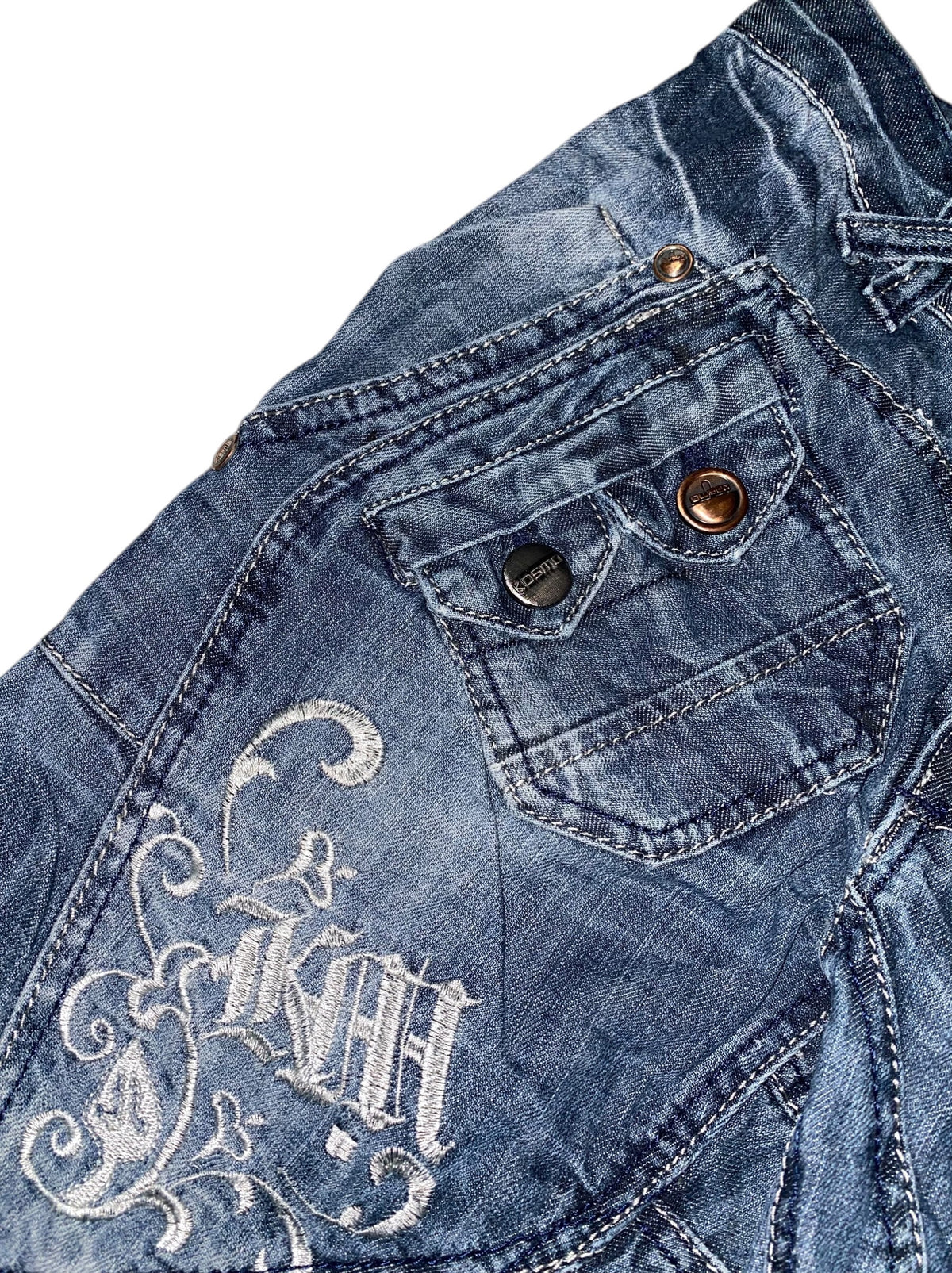 Kosmo & Lupo 2010s Tribal y2k Slim Fit Jeans *30*