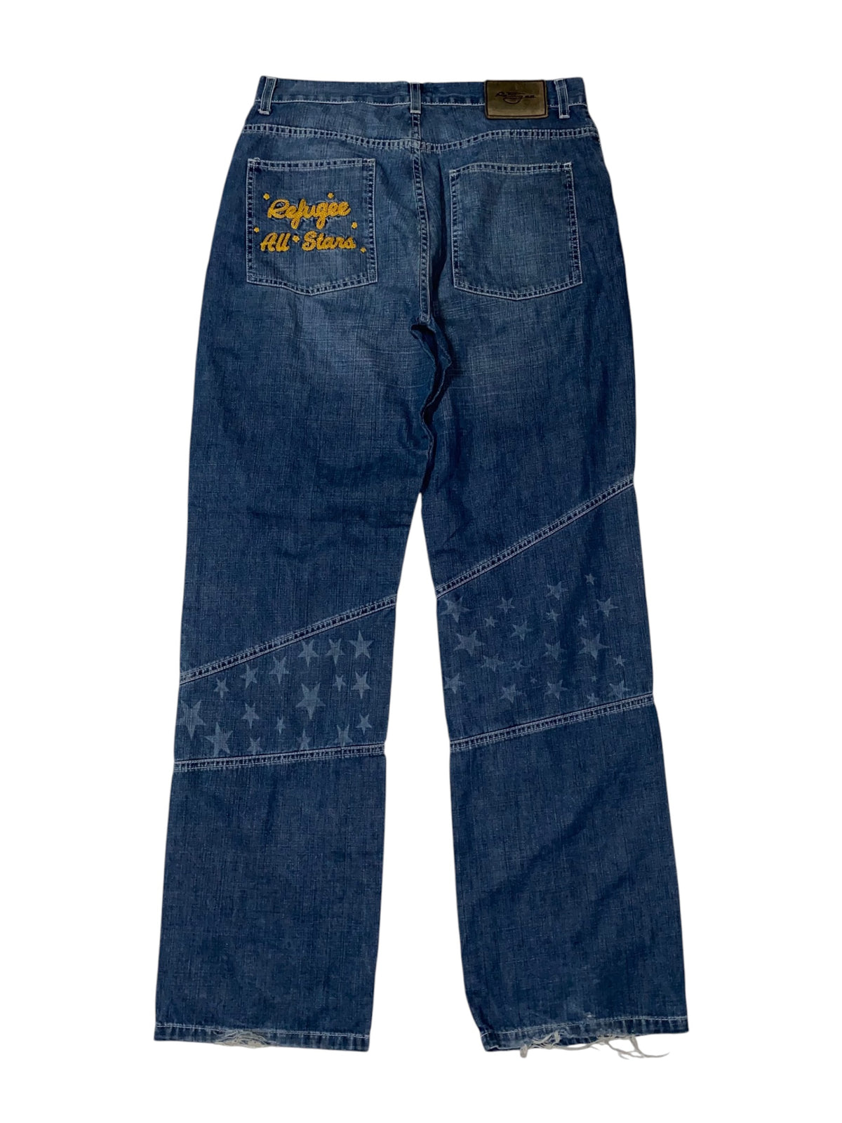 M.Dia Refugee 2000s Baggy Jeans Hip Hop y2k USA Print rare *32*