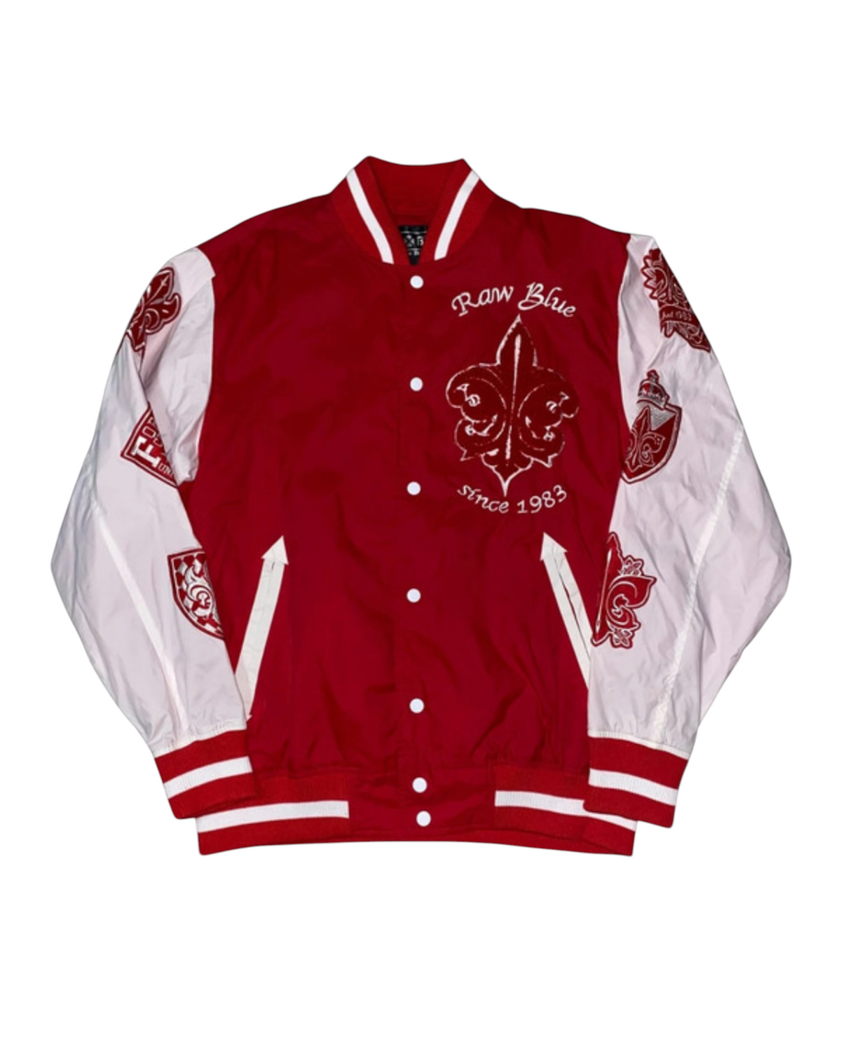 Raw Blue 2010s Hip Hop College Jacke rare Y2K *L*