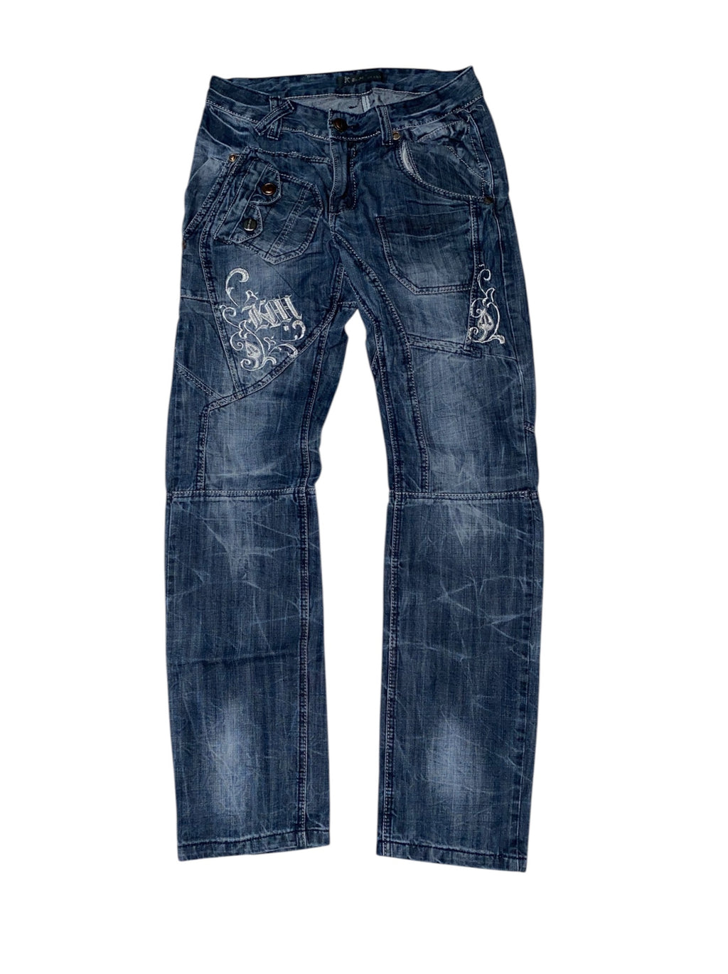 Kosmo & Lupo 2010s Tribal y2k Slim Fit Jeans *30*