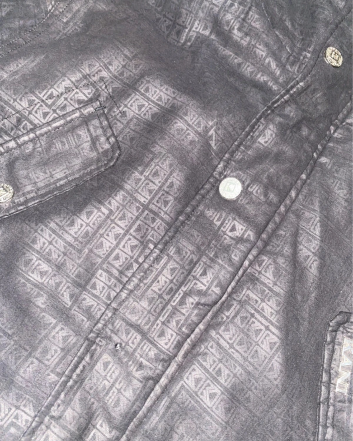 Karl Kani 2000s Vintage Winterjacke all over Monogramm *L*