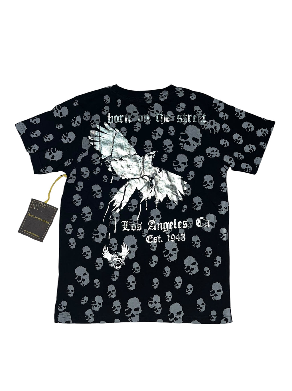 Smet rare Womens y2k 2010s Baby Tee Gothic Tribal *XS*