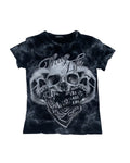 Millions Man 2010s T-Shirt Skull Hip Hop Gothic y2k Slim Fit *S*