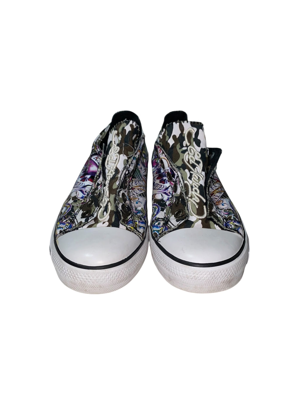 Ed Hardy 2000s Slip On Sneaker y2k Tribal Gothic Unisex *41*