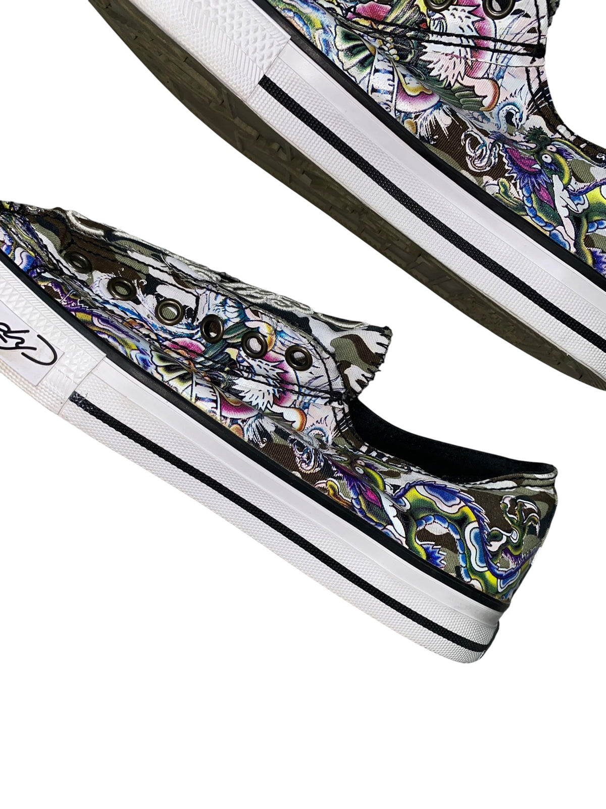 Ed Hardy 2000s Slip On Sneaker y2k Tribal Gothic Unisex *41*