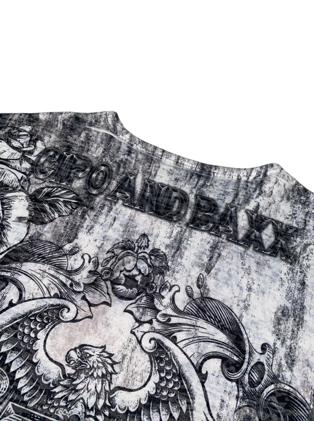 Cipo & Baxx 2010s Tribal Slim Fit y2k Gothic T-Shirt *M*