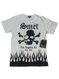 Smet rare Womens y2k 2010s Skull Gothic Tribal T-Shirt *XS*