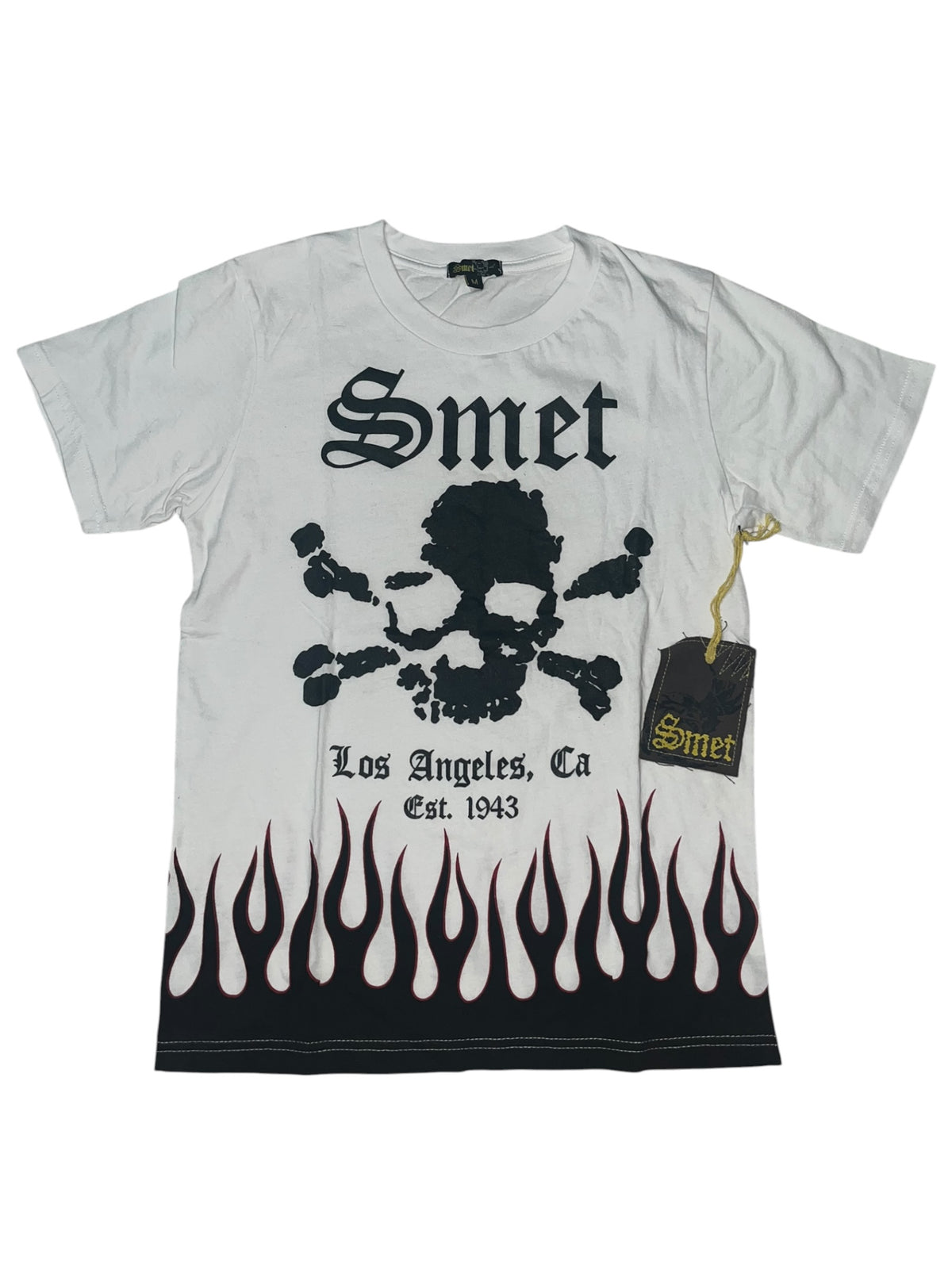 Smet rare Womens y2k 2010s Skull Gothic Tribal T-Shirt *XS*