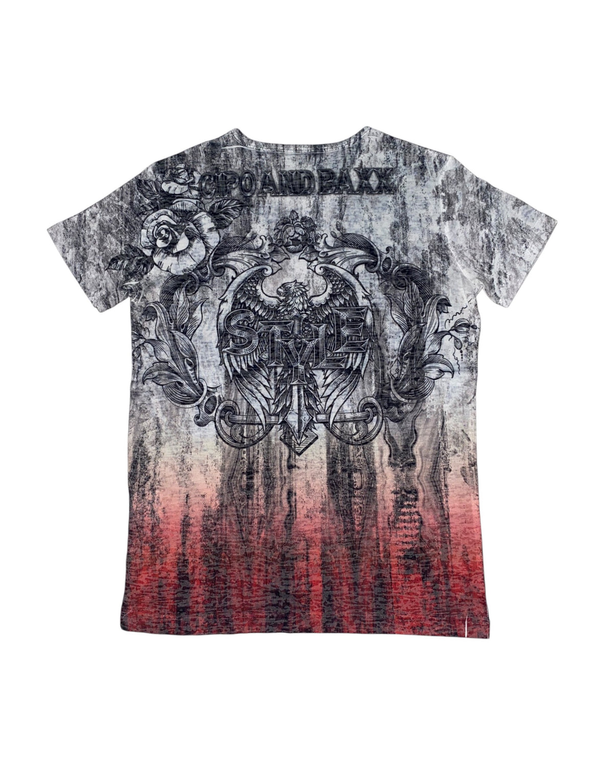 Cipo & Baxx 2010s Tribal Slim Fit y2k Gothic T-Shirt *M*
