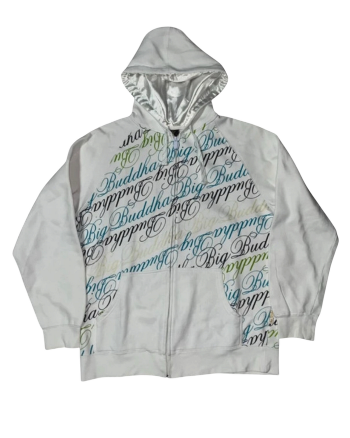 Fishbone 2000s rare y2k All over Print Zip Hoodie Hip Hop *XL*