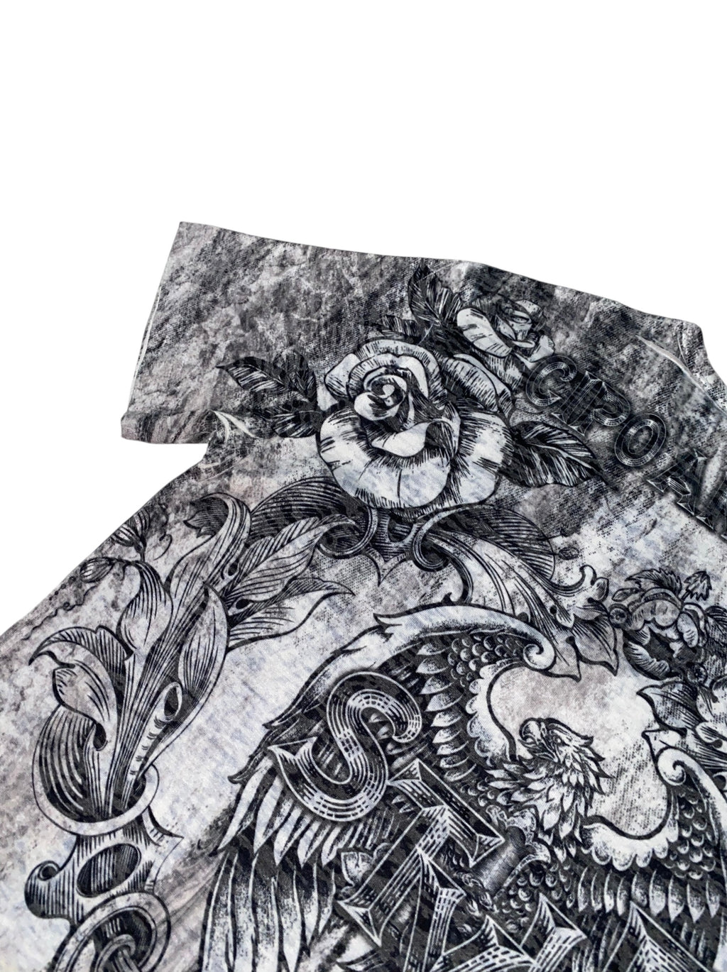 Cipo & Baxx 2010s Tribal Slim Fit y2k Gothic T-Shirt *M*