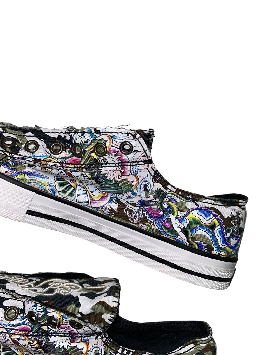 Ed Hardy 2000s Slip On Sneaker y2k Tribal Gothic Unisex *41*