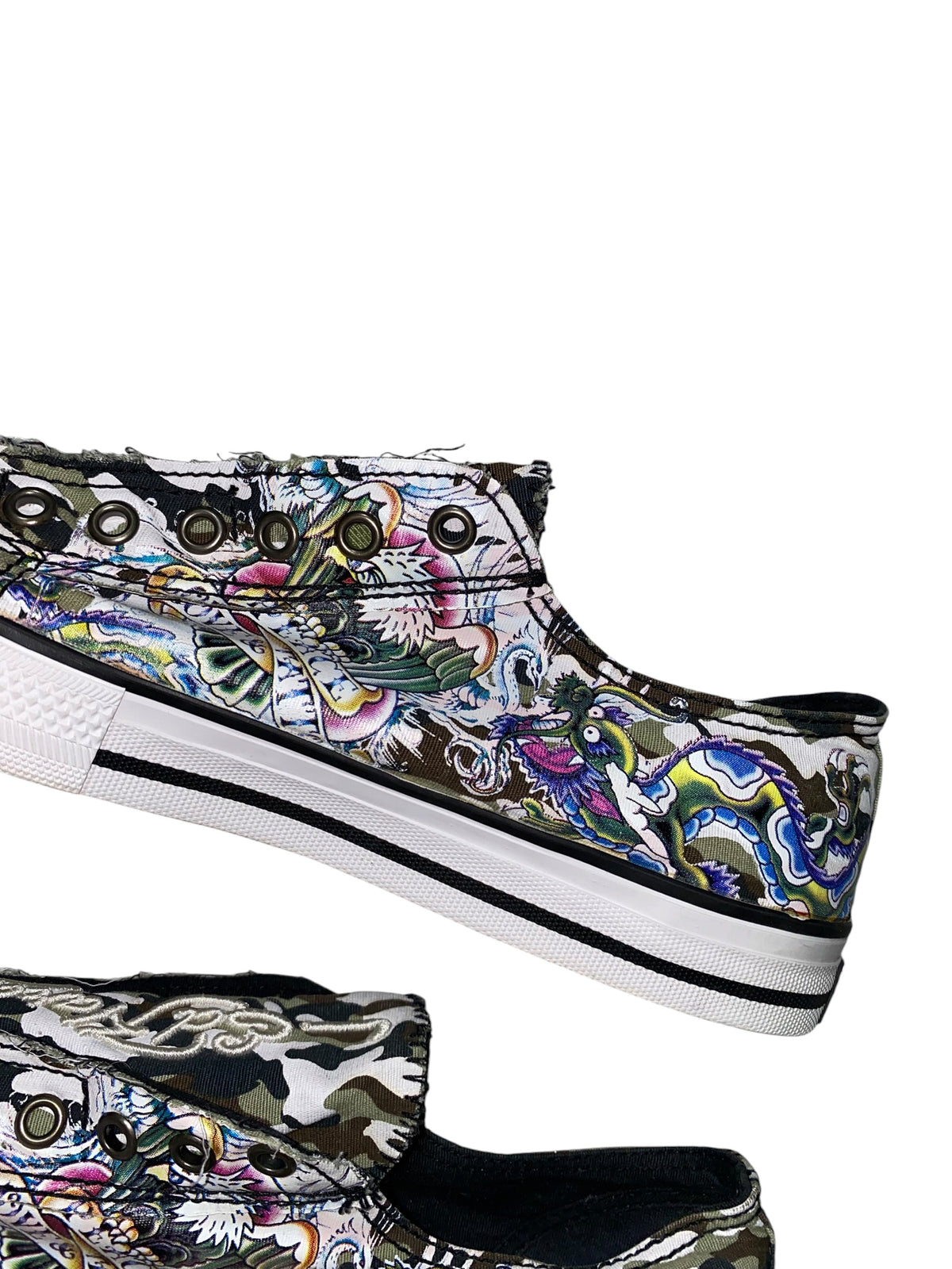 Ed Hardy 2000s Slip On Sneaker y2k Tribal Gothic Unisex *41*
