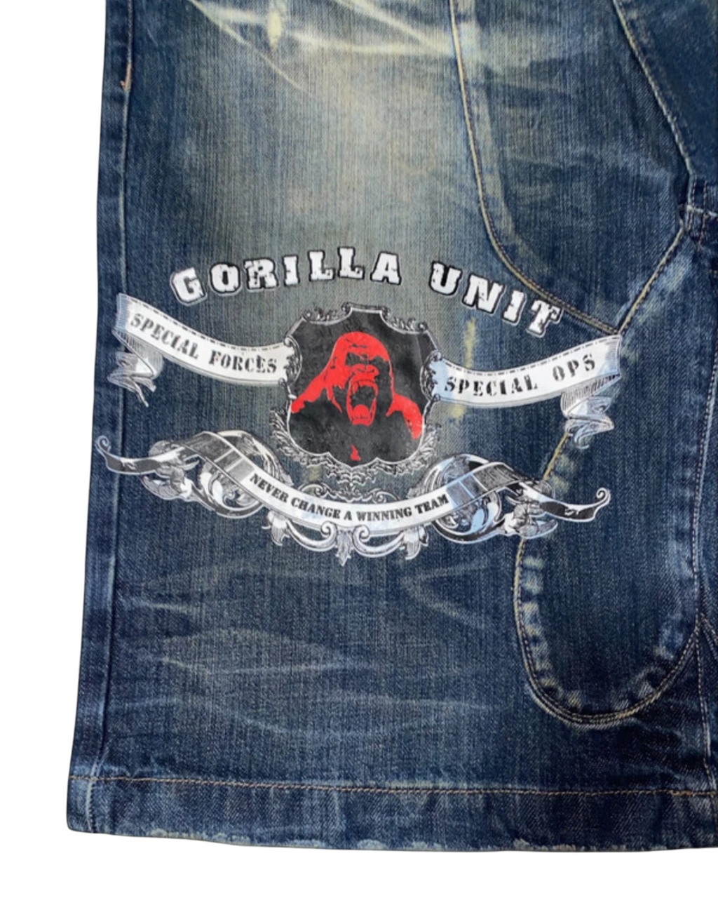 Gorilla Unit 2010s rare Deadstock y2k Jorts Hip Hop *28*