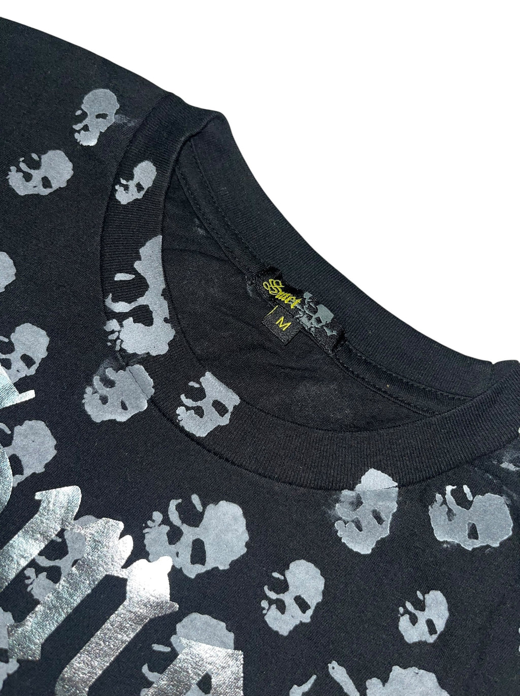 Smet rare Womens y2k 2010s Baby Tee Gothic Tribal *XS*