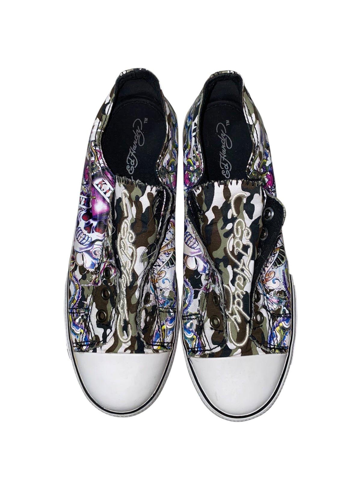 Ed Hardy 2000s Slip On Sneaker y2k Tribal Gothic Unisex *41*