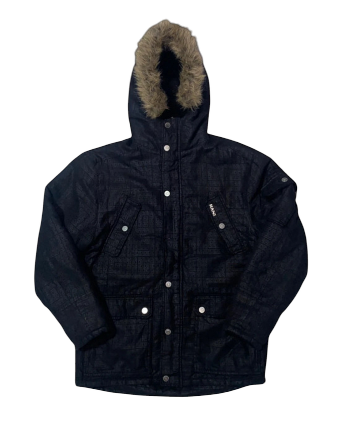 Karl Kani 2000s Vintage Winterjacke all over Monogramm *L*