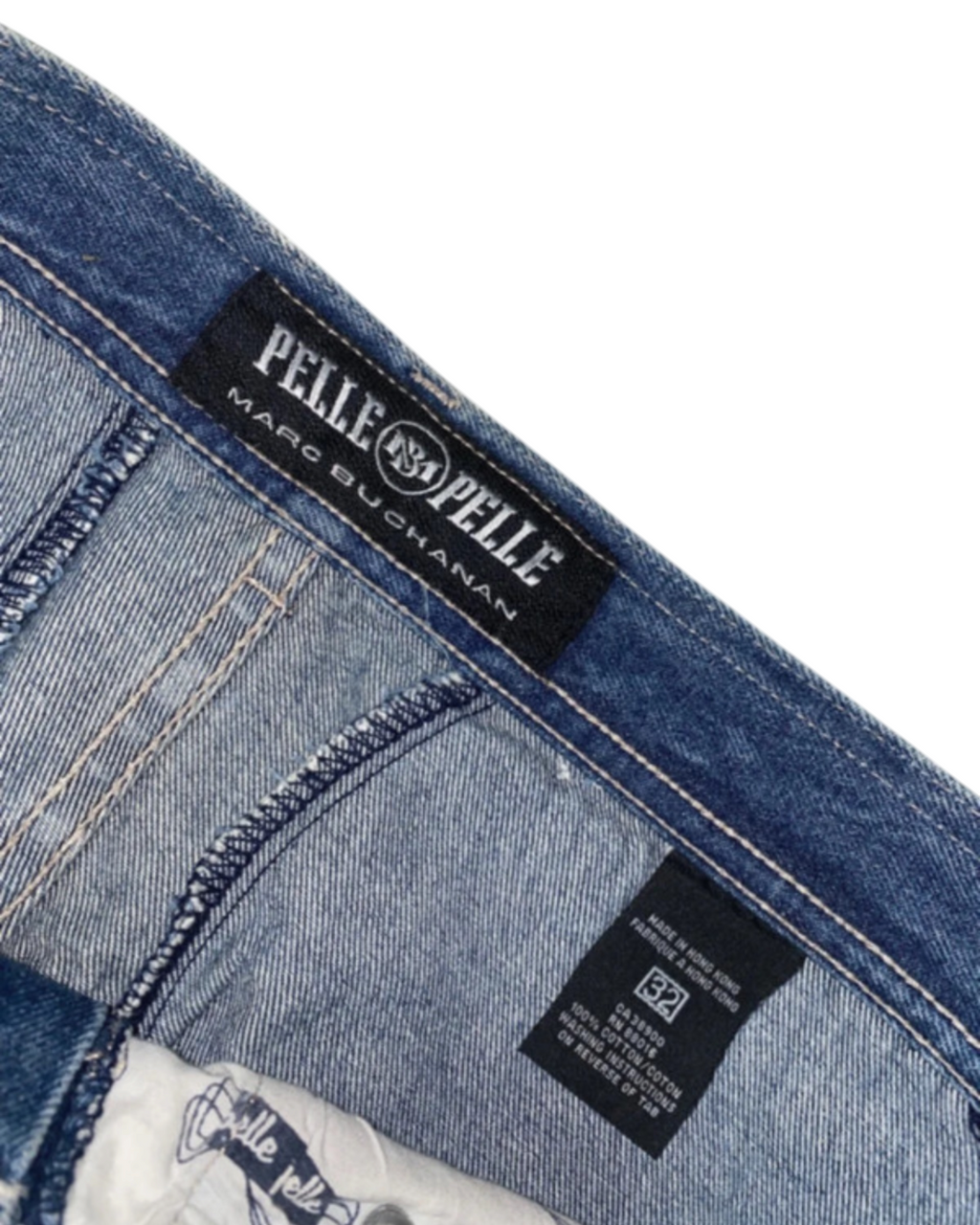Pelle Pelle rare 2000s Baggy Jorts Hip Hop y2k *32*