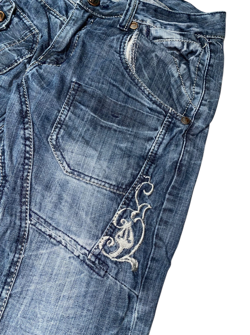 Kosmo & Lupo 2010s Tribal y2k Slim Fit Jeans *30*
