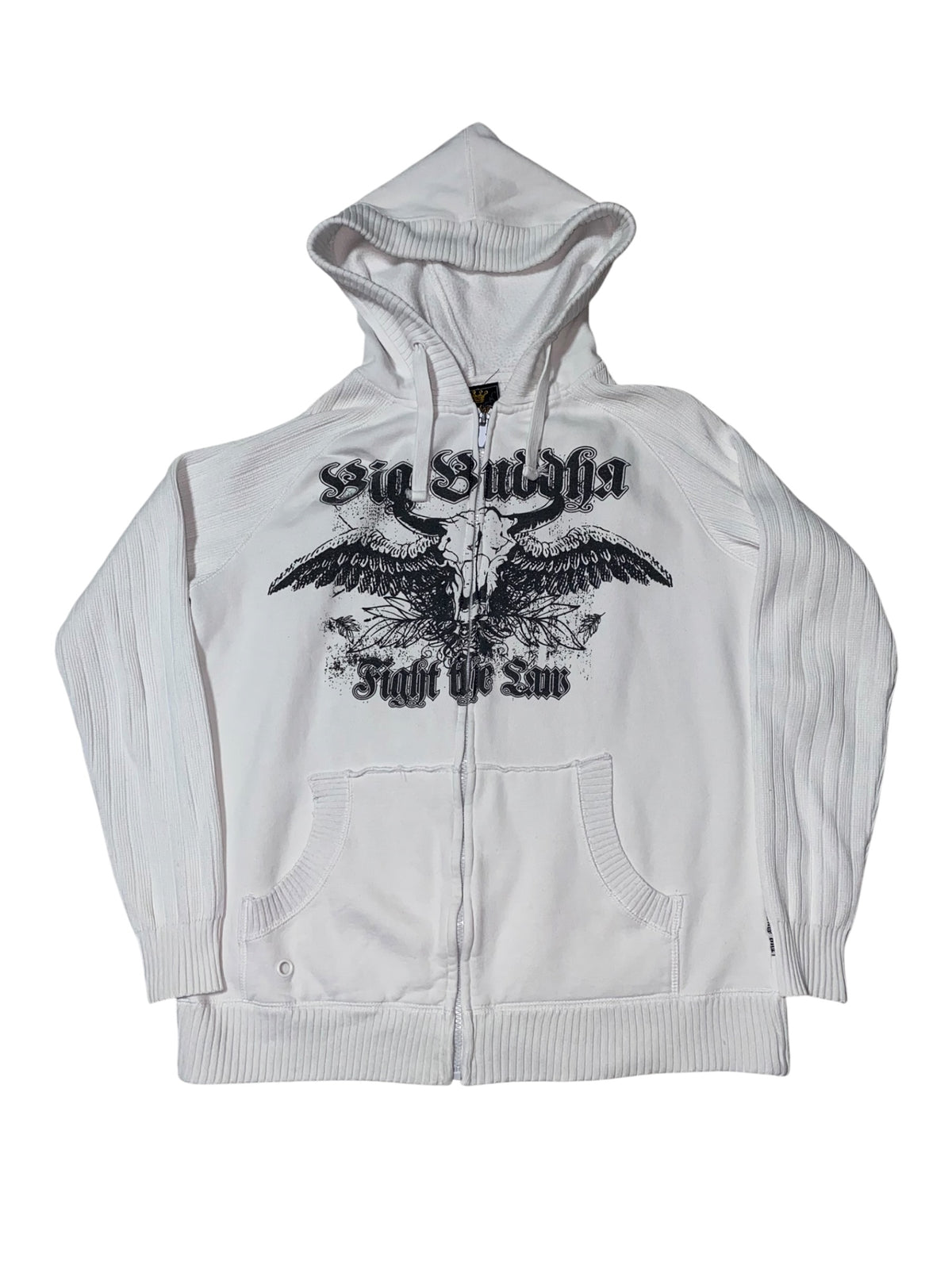 Fishbone Big Buddha Zip Hoodie Womens y2k Tribal Gothic y2k *L*