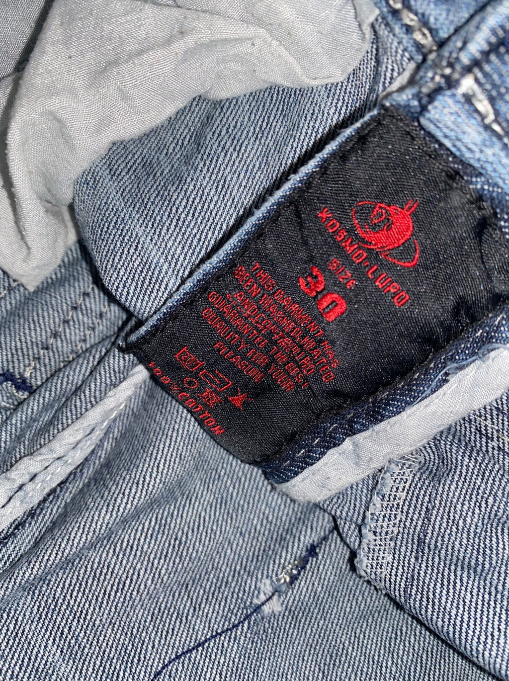 Kosmo & Lupo 2010s Tribal y2k Slim Fit Jeans *30*