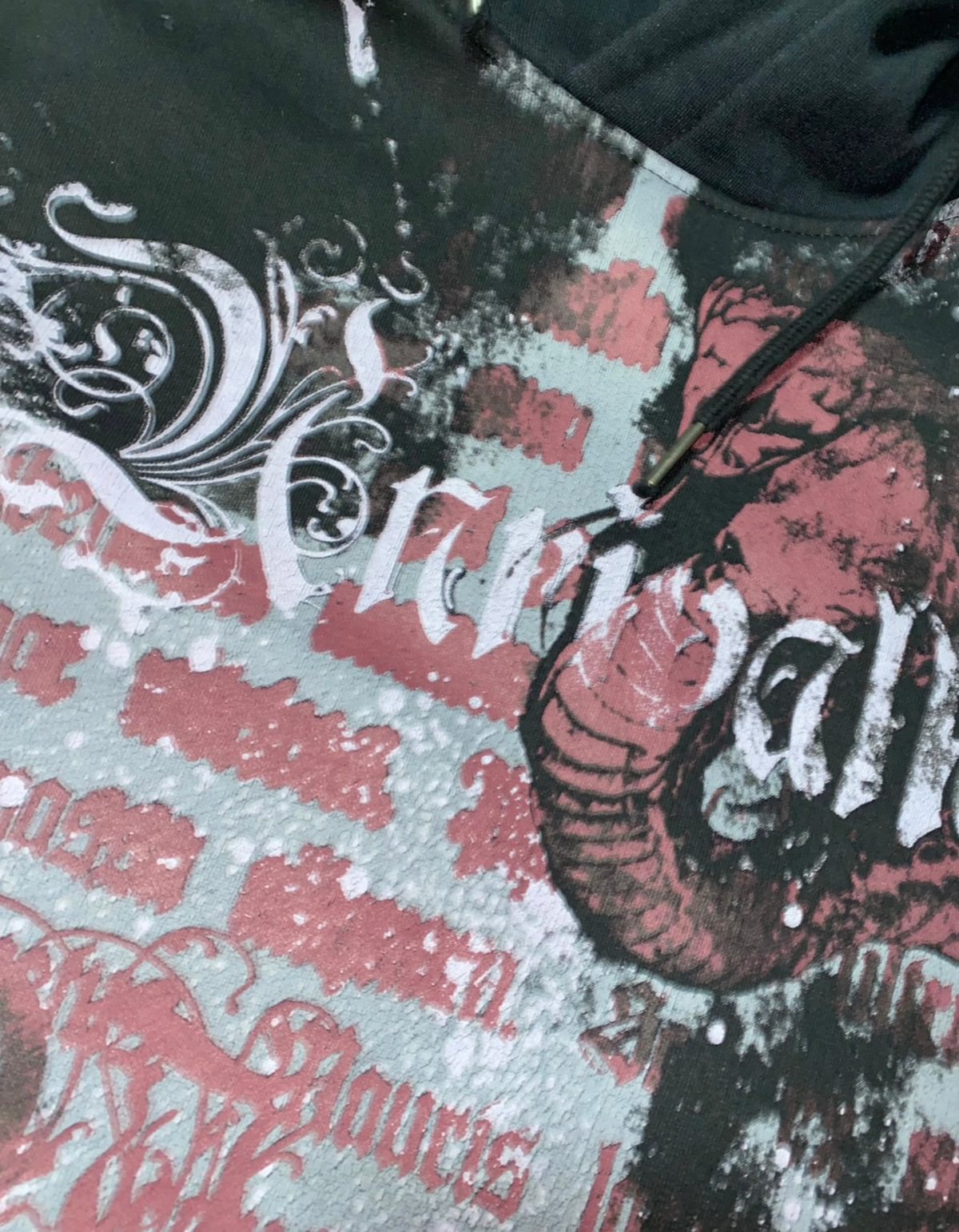 Clockhouse 2010s Gothic Hoodie Tribal rare y2k *M*