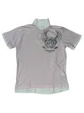 Clockhouse 2000s Poloshirt y2k Hip Hop Tribal Gothic *XXL*