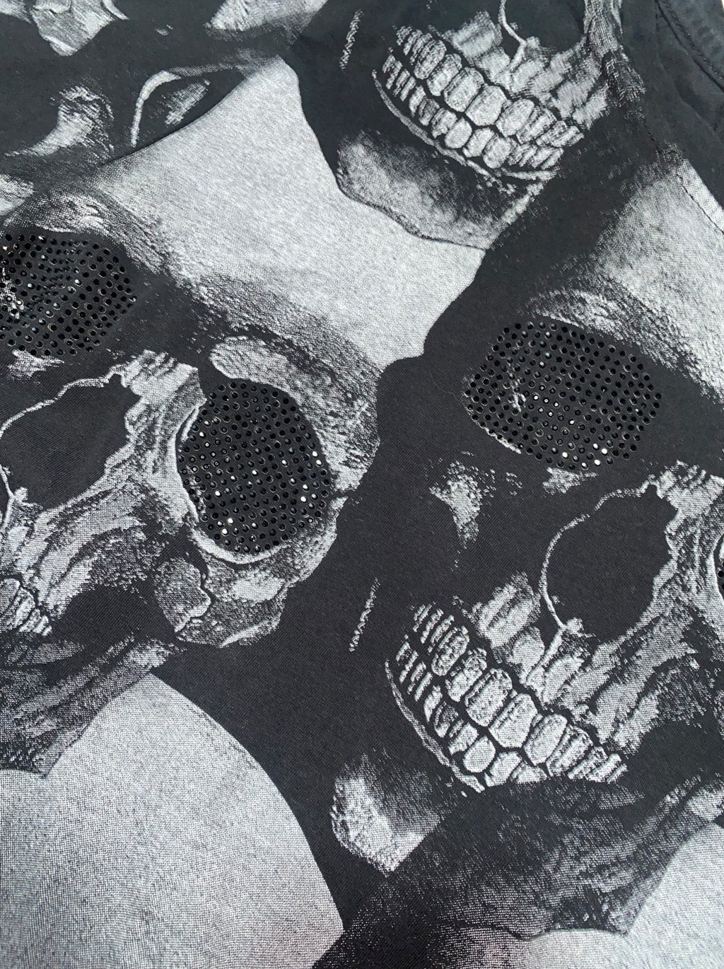 Flex Style 2010s Skull T-Shirt Tribal Gothic y2k Slim fit *M*